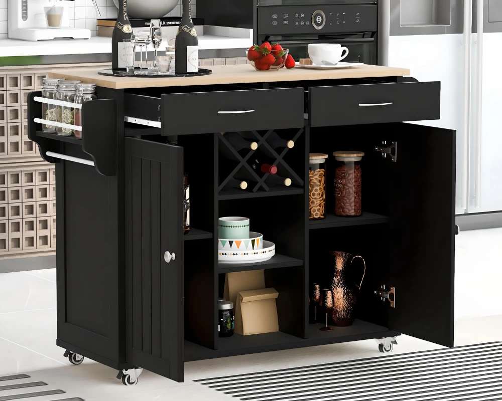 wooden kitchen carts