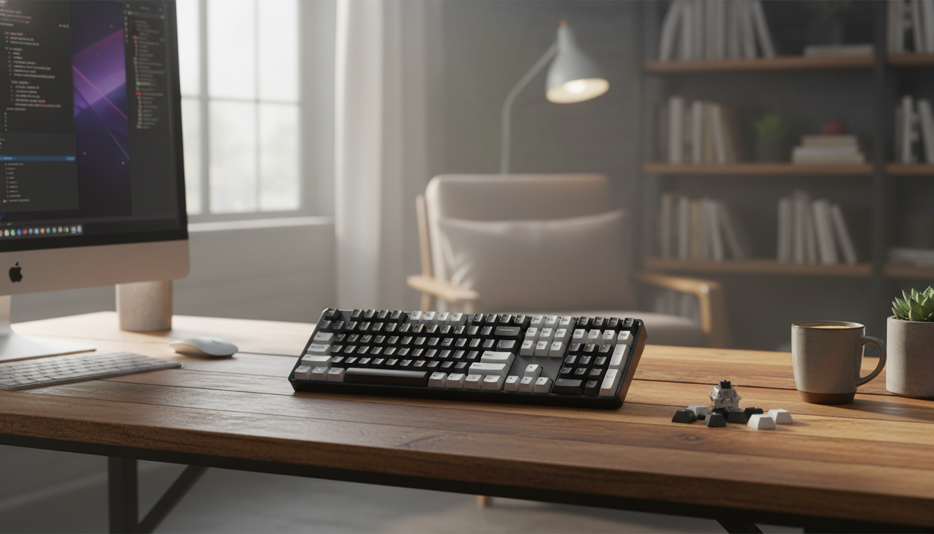 108-Key PBT Mechanical Keyboard with Red Switches