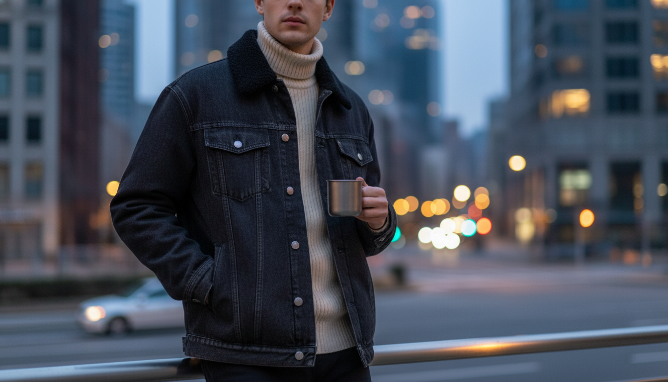 Fendi Fur-Collar Denim Jacket: Luxe Edge for Layering