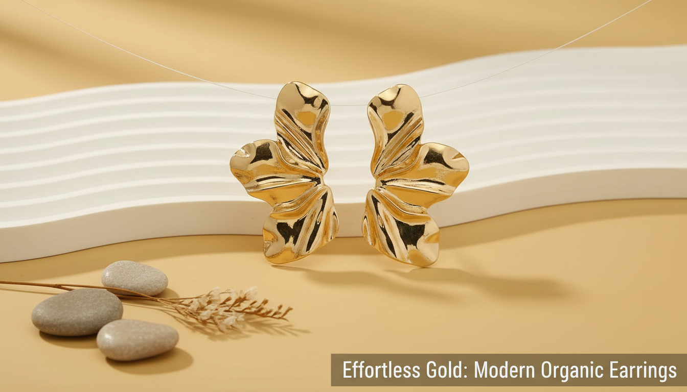 Retro Gold Leaf & Flower Drop Earrings: Style & Care