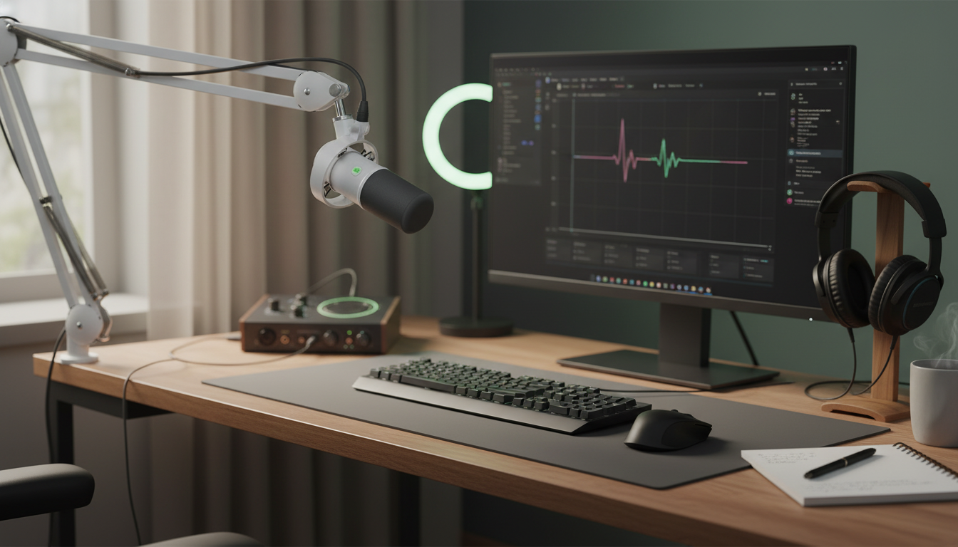 USB/XLR Dynamic Mic: Gain, Monitoring & One‑Touch Mute
