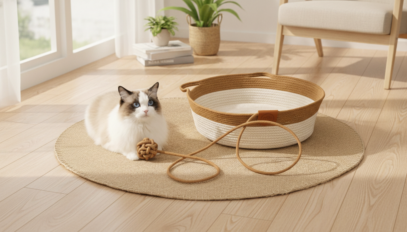 Breathable Summer Cat Bed House with Cozy Mat Comfort