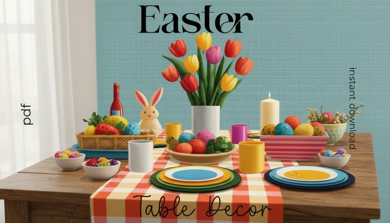 Printable Easter Table Décor Checklist for a Spring Table