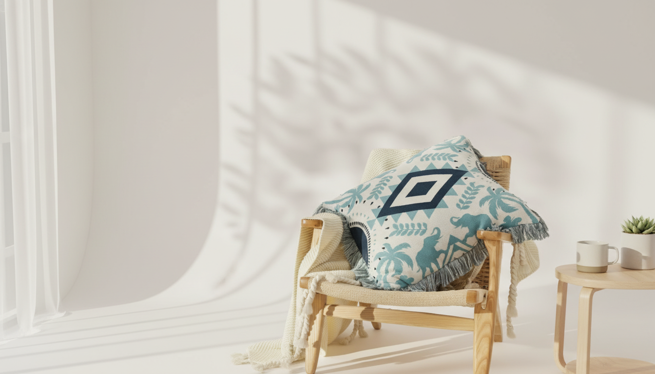 Selva Bohemian 24x24 Cushion Cover: Cozy Scenic Style